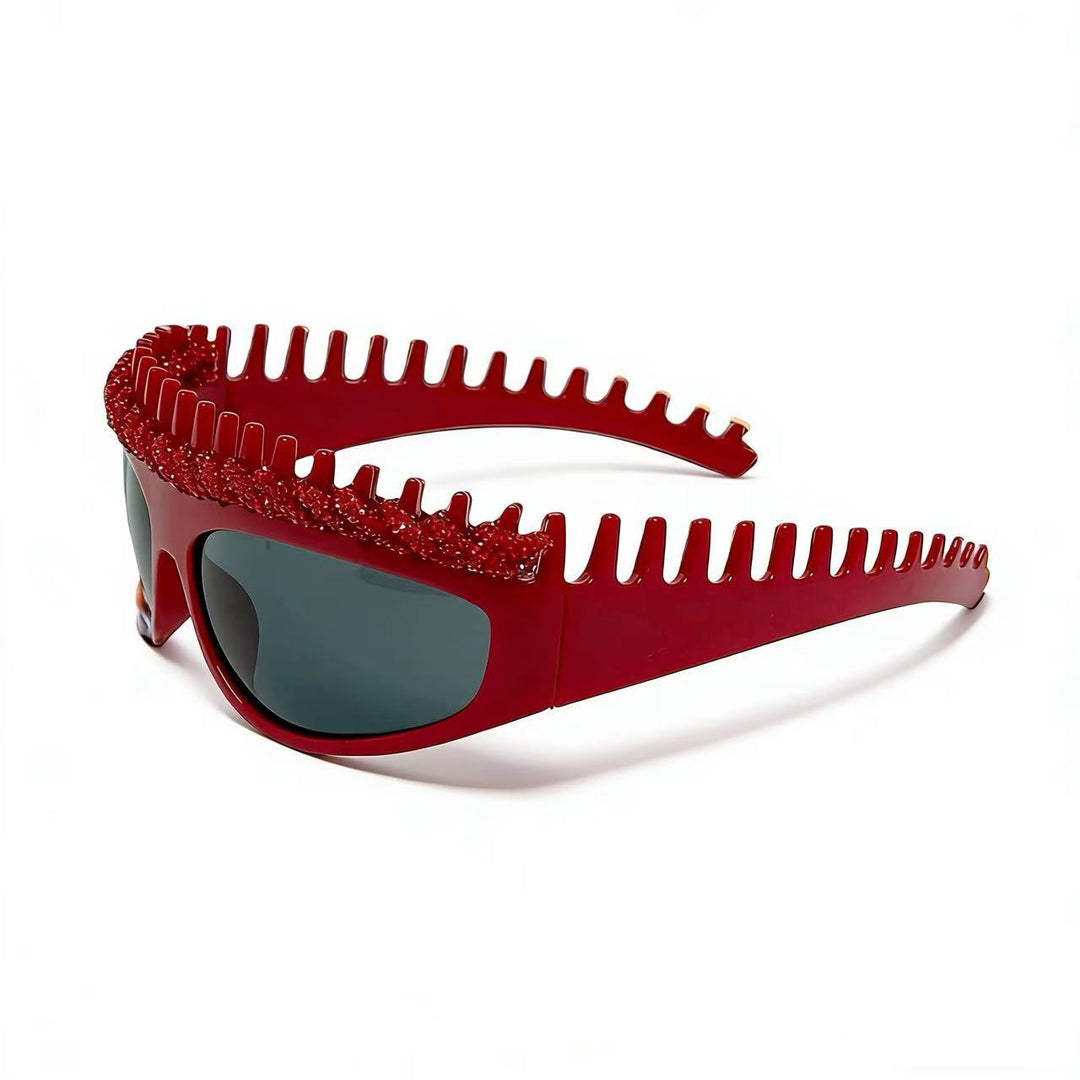 Ladies sporty sunglasses with intricate design and sparkling accents Bowlift