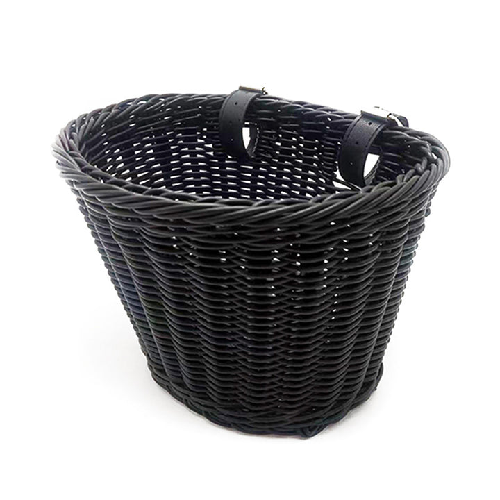 Decorative Woven Storage Basket with Leather Handles Bowlift