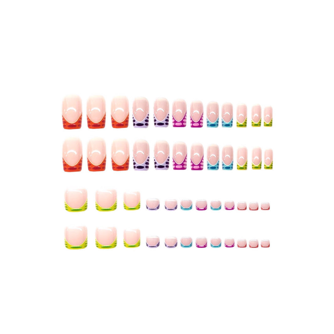 Vibrant Colorful Pedicure Nail Art Bowlift