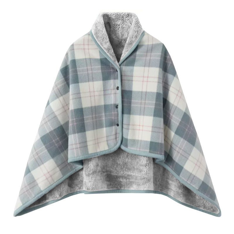 Women Comfortable Throw Blanket with Checkered Pattern Bowlift