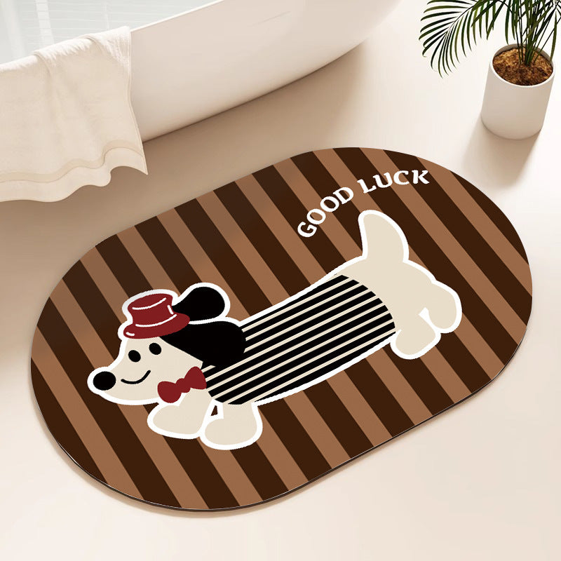 Playful Cat-Themed Shower Mat