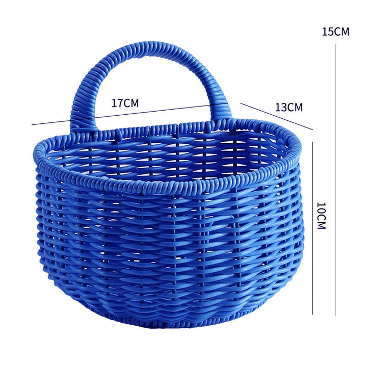 Handwoven Storage Basket with Ergonomic Handle Bowlift