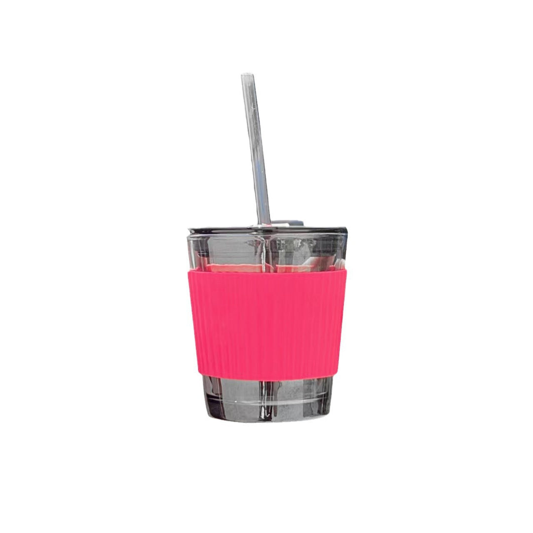 Women's versatile drinking cup with non-slip silicone cover and straw Bowlift