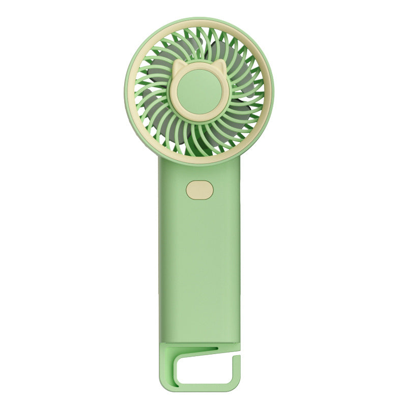 Ladies portable hand fan with cat design Bowlift