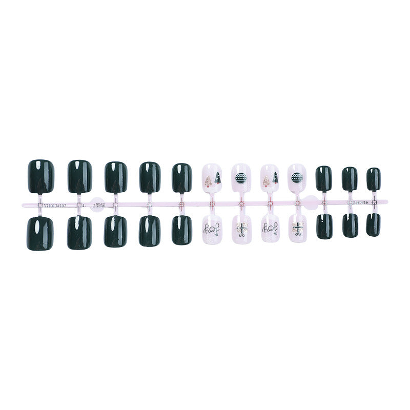 Artificial nail set with winter decoration Bowlift
