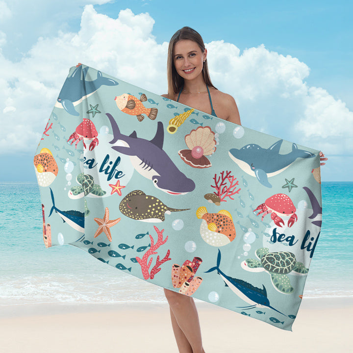 Beach towel with maritime star design Bowlift