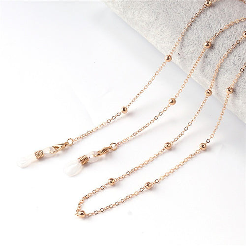 Silver Beaded Eyewear Chain Bowlift