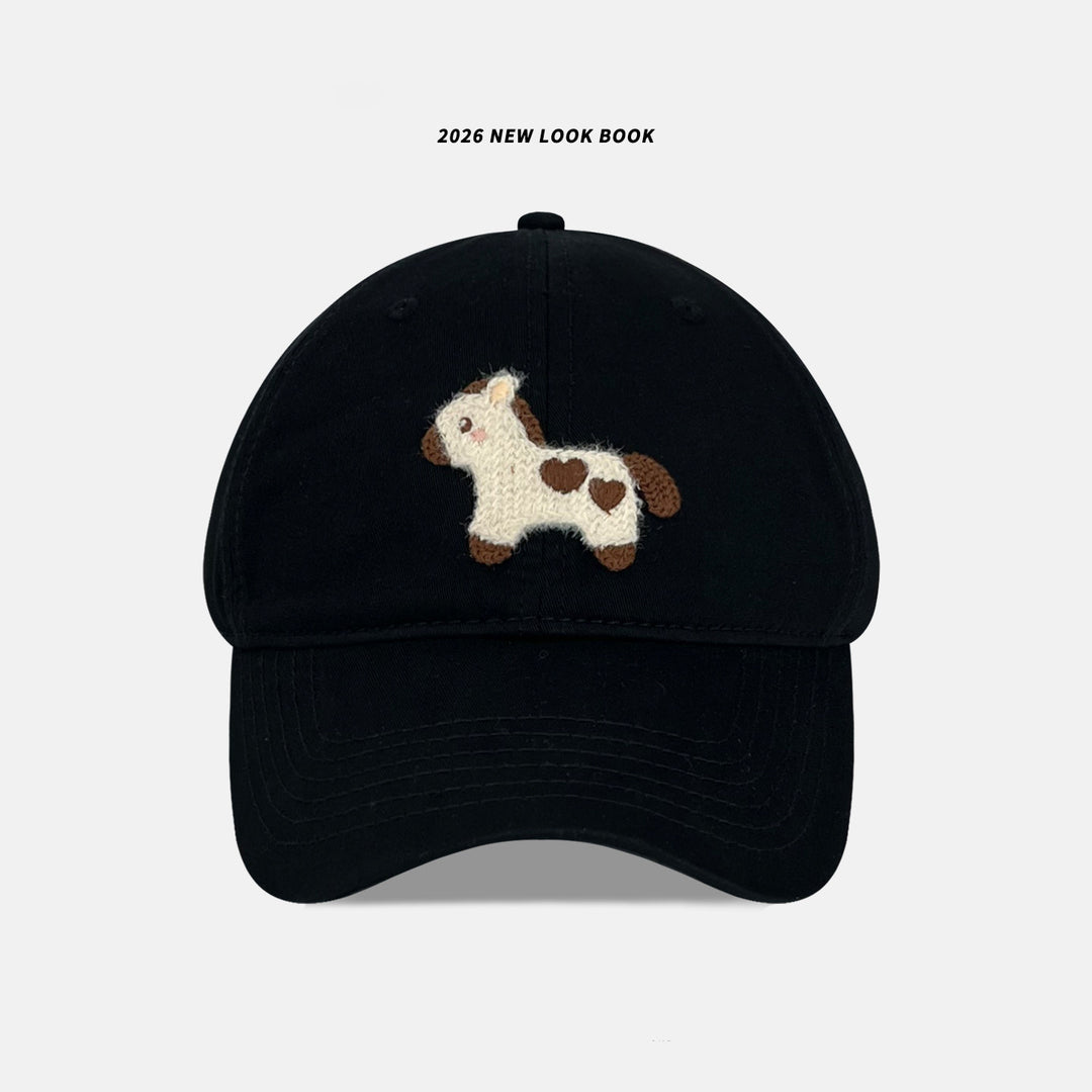 Playful Embroidered Animal Baseball Cap