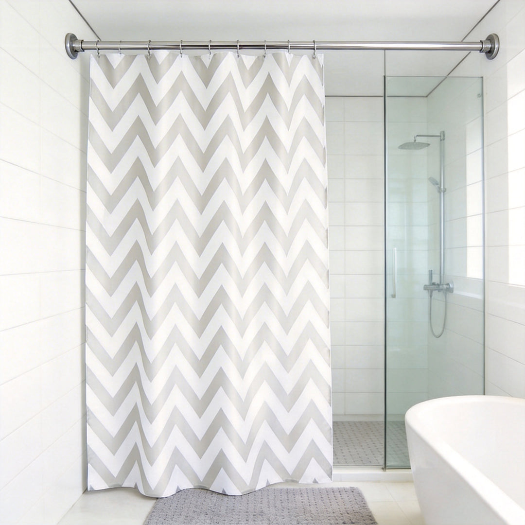 Chevron Pattern Shower Curtain Bowlift