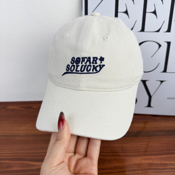Men's Casual Adjustable Logo Cap Bowlift