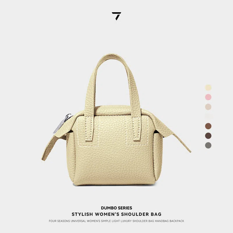 Compact Textured Handheld Satchel Bowlift
