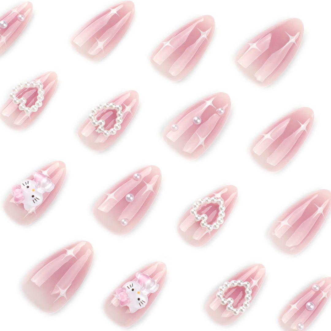 Artificial nail art with playful designs and 3D elements Bowlift