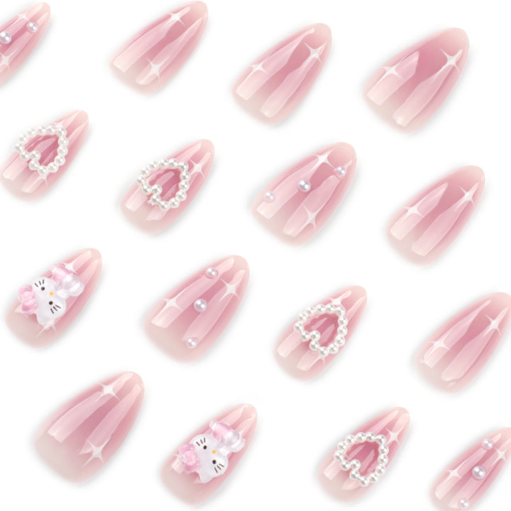 Artificial nail art with playful designs and 3D elements Bowlift