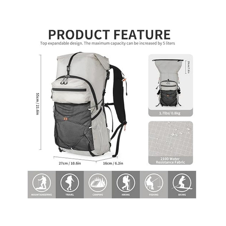 Lightweight and Functional Trekking Backpack Bowlift