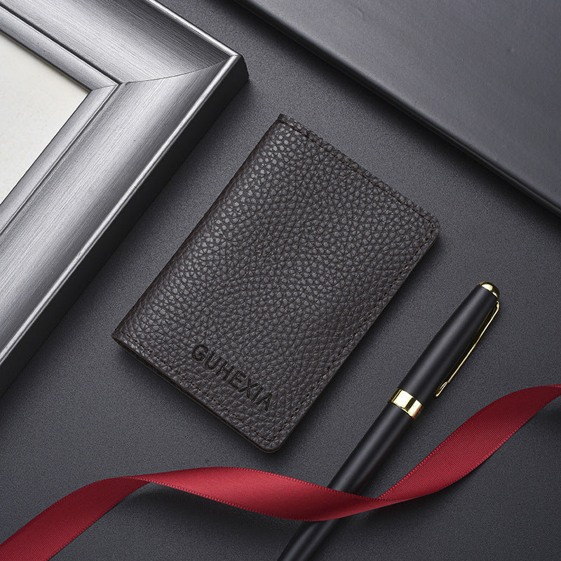 Textured Leather Cardholder Bowlift