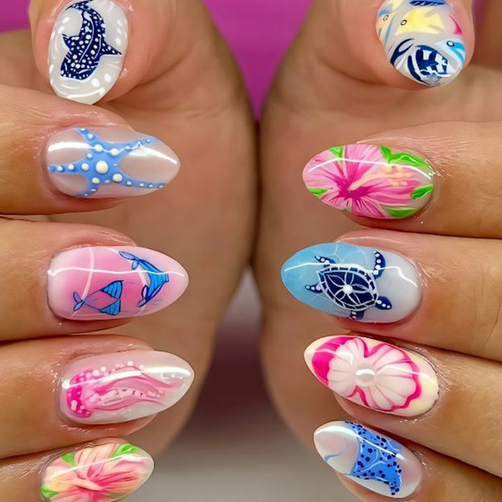 Tropical Ocean-Inspired Nail Art Set Bowlift