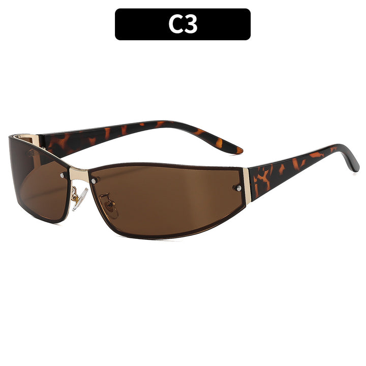 Sleek Geometric Shield Sunglasses