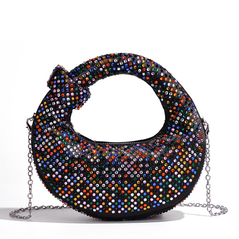 Chic Rhinestone-Embellished Handbag Bowlift