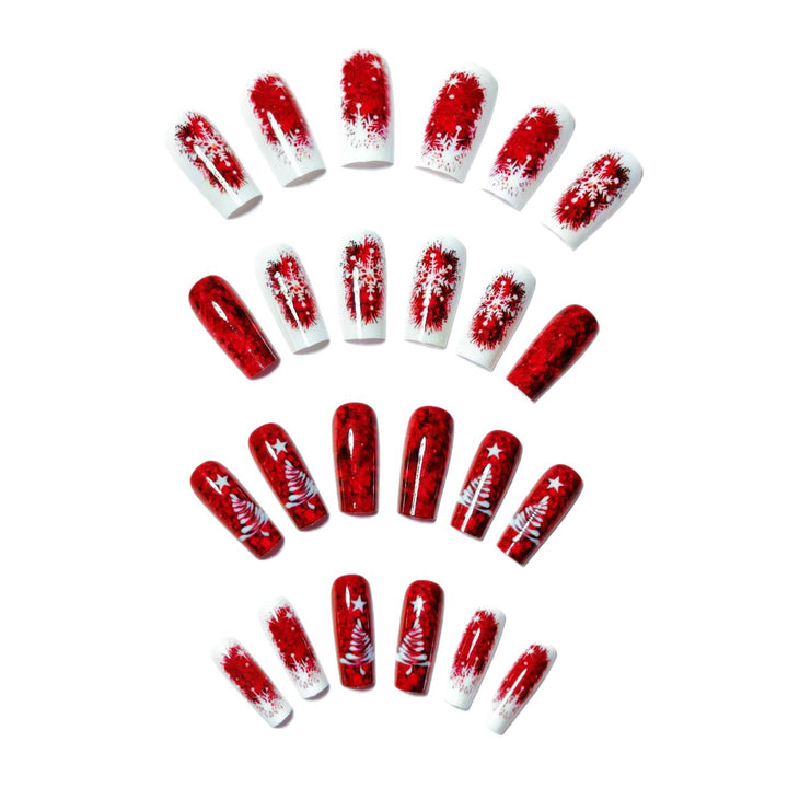 Festive Glittery Christmas Nail Art Bowlift