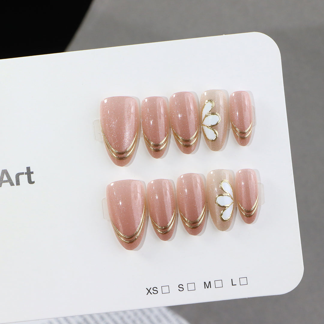 Luxurious Glamour Press-On Nail Set Bowlift