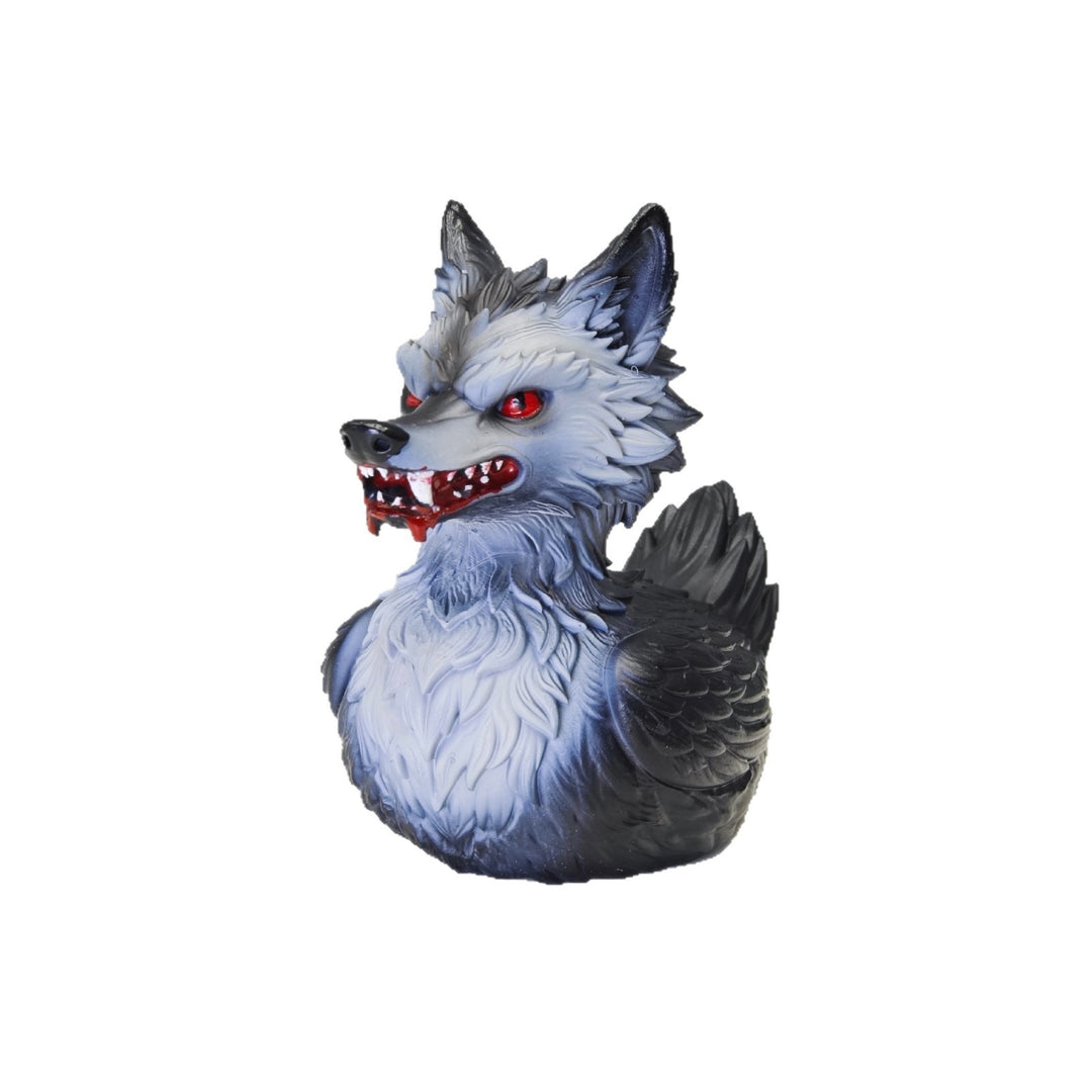 Creepy rubber duck with wolf design Bowlift