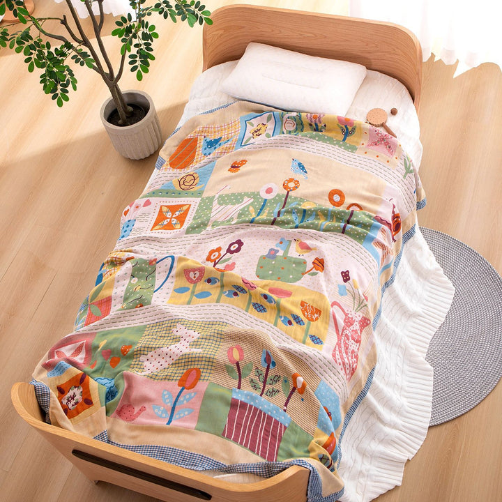 Ladies cuddly blanket with charming animal motif Bowlift
