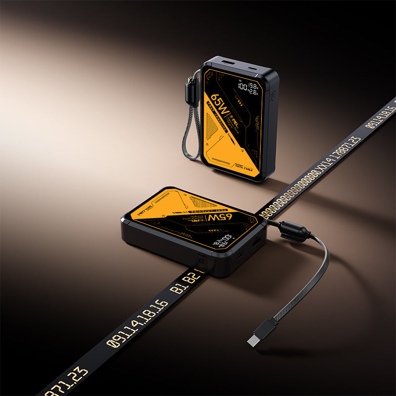Portable high-performance charger with intelligent USB-C port and digital display Bowlift