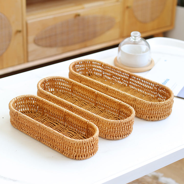 Oval Woven Storage Tray Bowlift