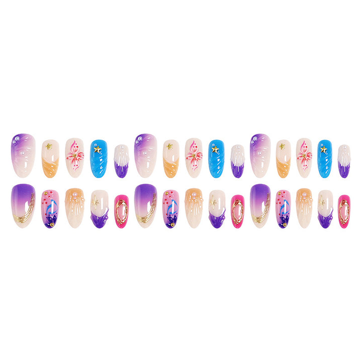 Creative nail art set with floral and glamorous embellishments Bowlift