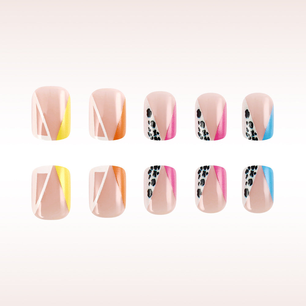 Creative Geometric Press-On Nails Bowlift