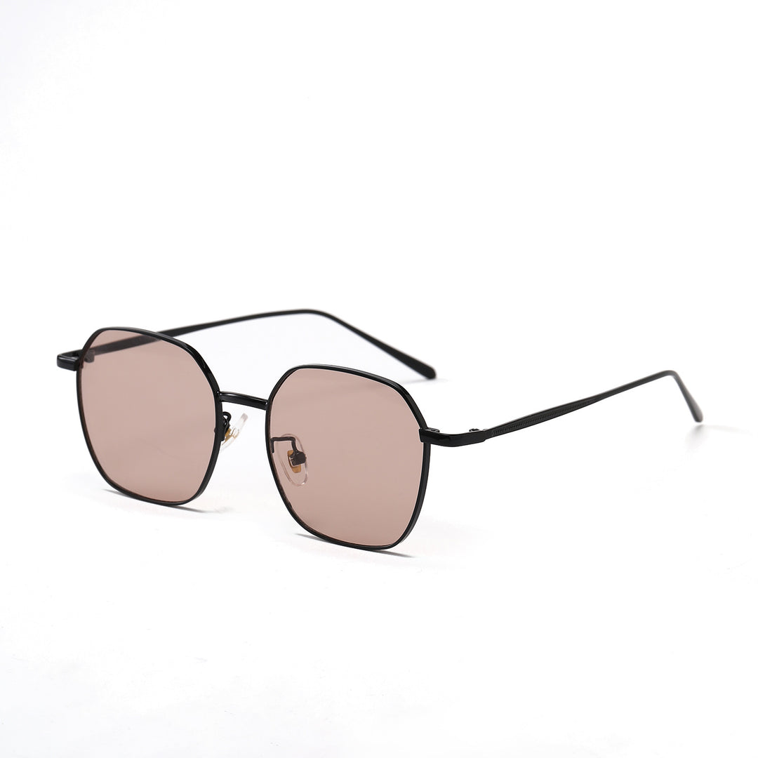 Women geometric sunglasses with modern metal frame Bowlift