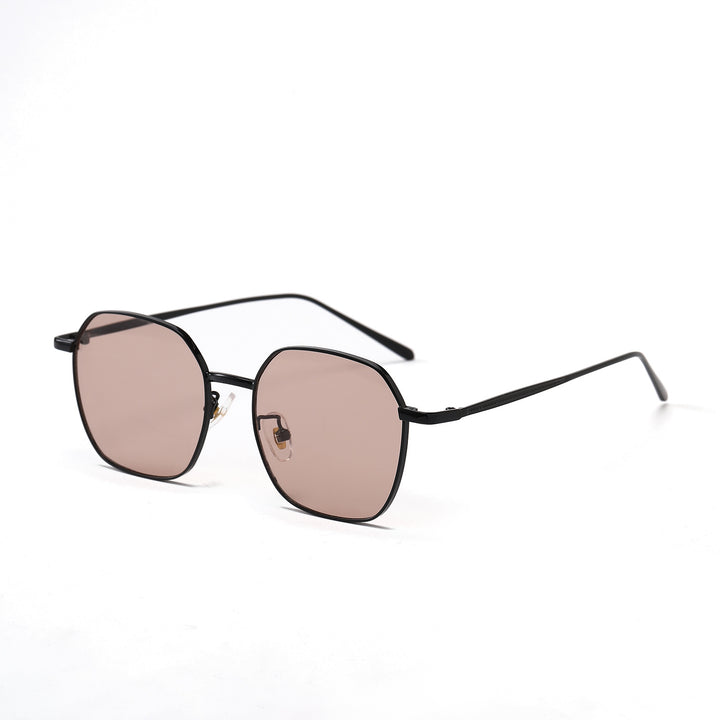 Women geometric sunglasses with modern metal frame Bowlift