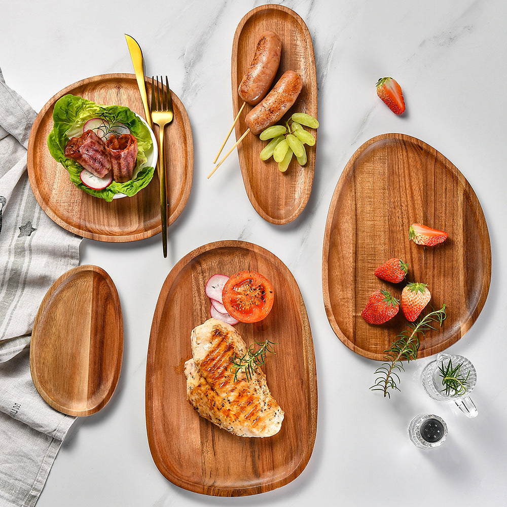 Elegant wooden serving platter with ergonomic design Bowlift