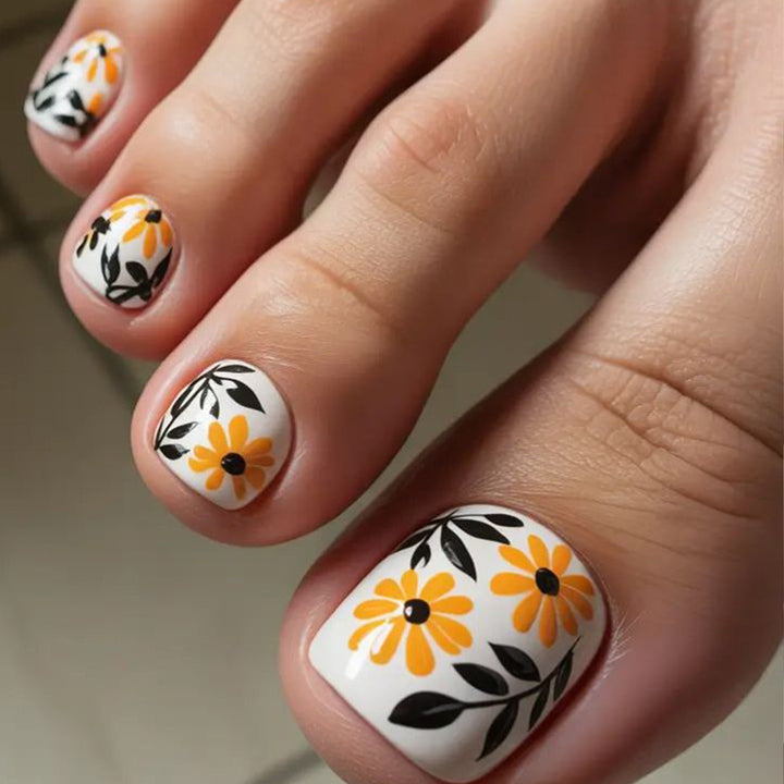 Floral Acrylic Nail Art Set Bowlift