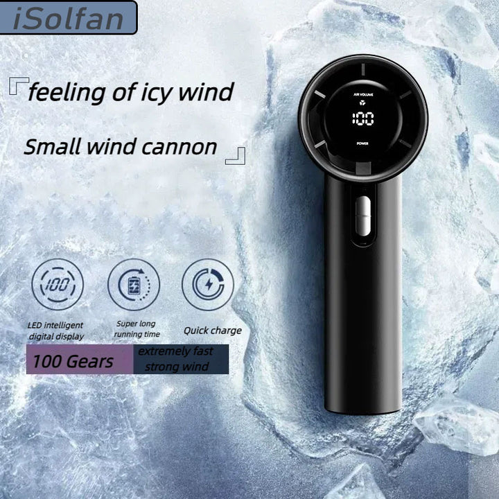 Women's Portable Handheld Fan with Smart LED Display Bowlift