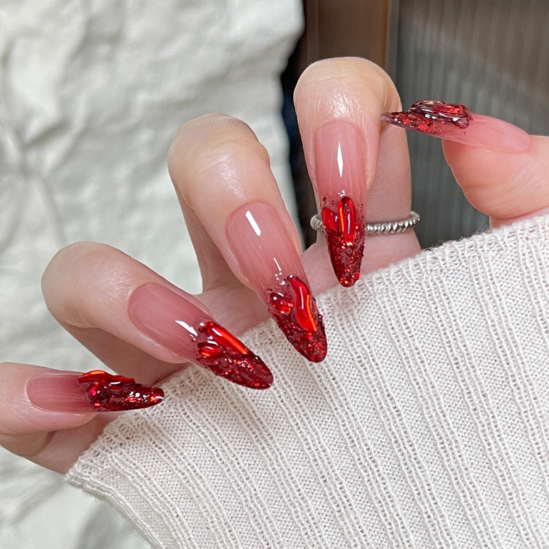 Artistic Gradient Stiletto Nails Bowlift