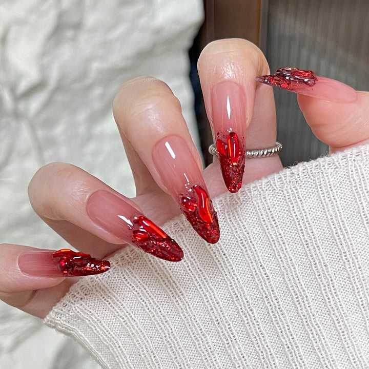 Artistic Gradient Stiletto Nails Bowlift