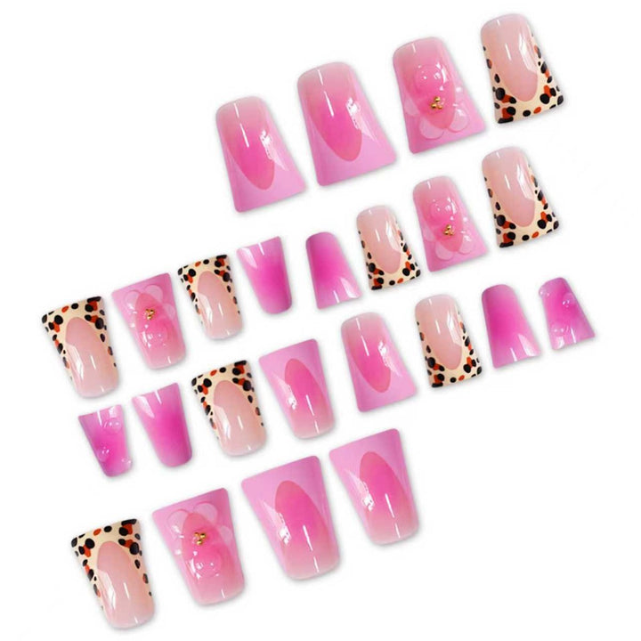 Artistic Floral Stiletto Nail Art Extensions Bowlift