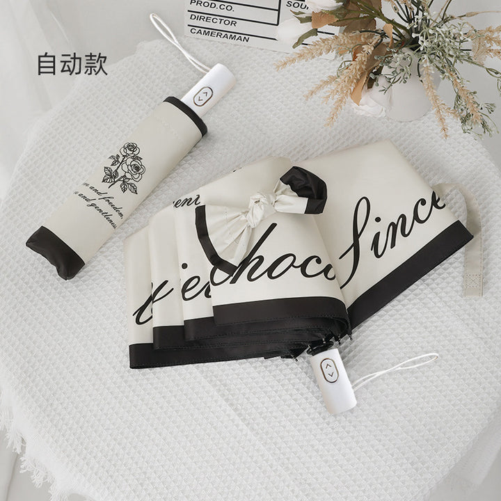 Women's Designer Umbrella with Playful Floral Pattern Bowlift