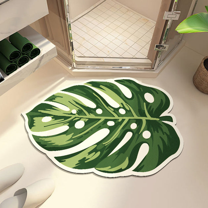 Leaf-Shaped Bath Mat Bowlift
