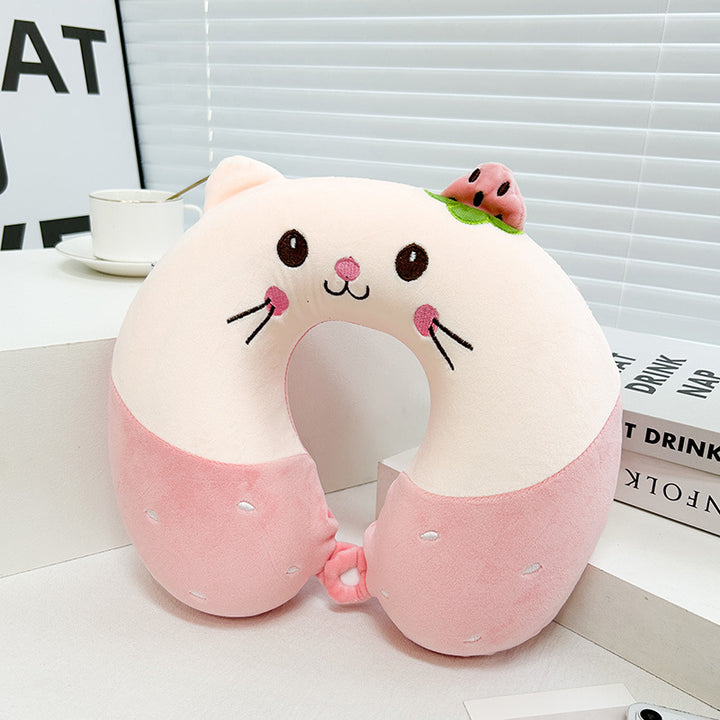 Women Kitten Neck Support Pillow Bowlift