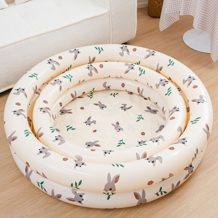 Women inflatable paddling pool with colorful sea design Bowlift