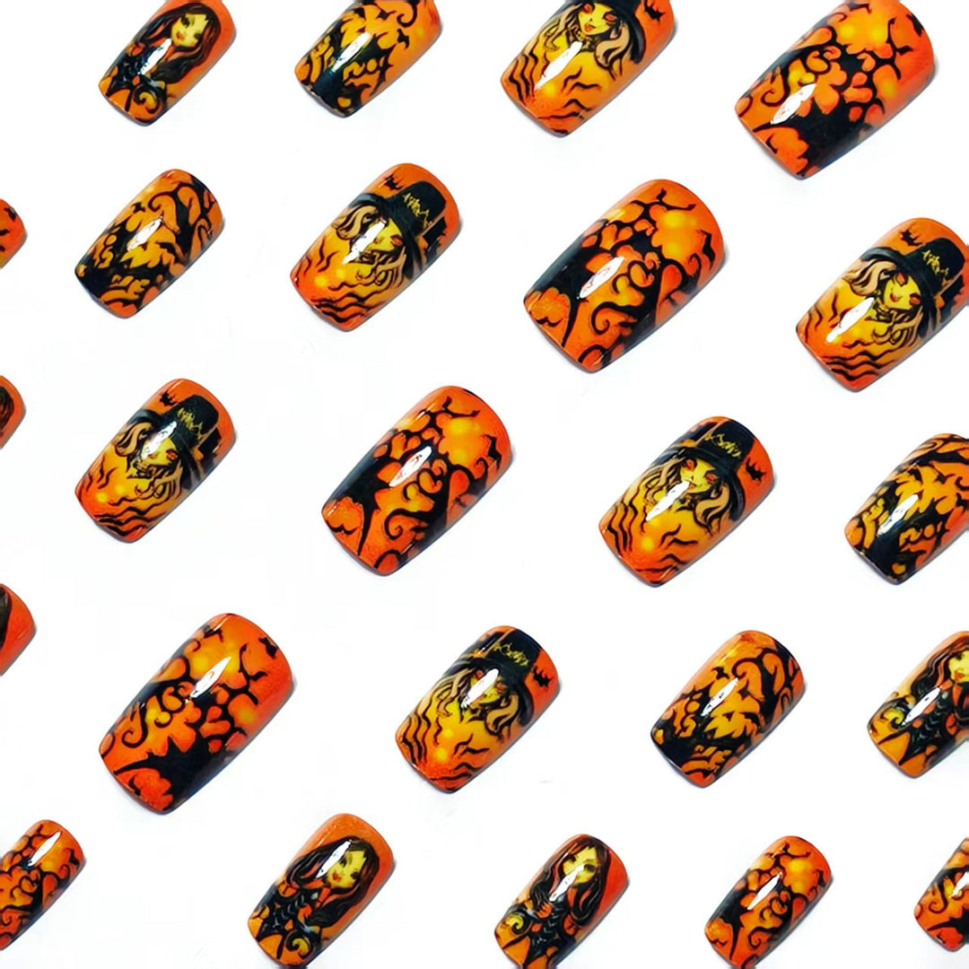 Halloween-Inspired Artistic Nail Art Bowlift