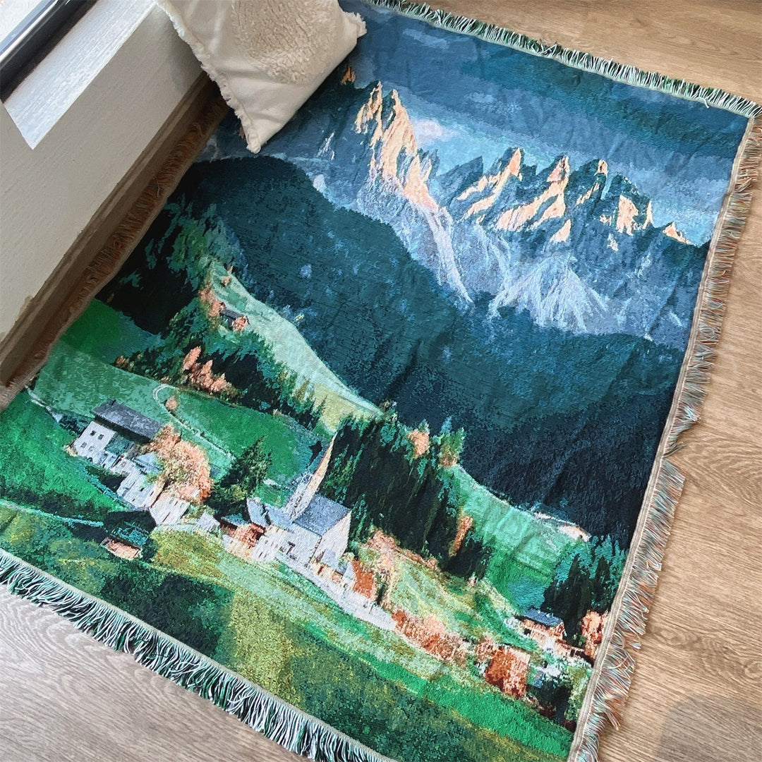 Scenic Patterned Throw Blanket