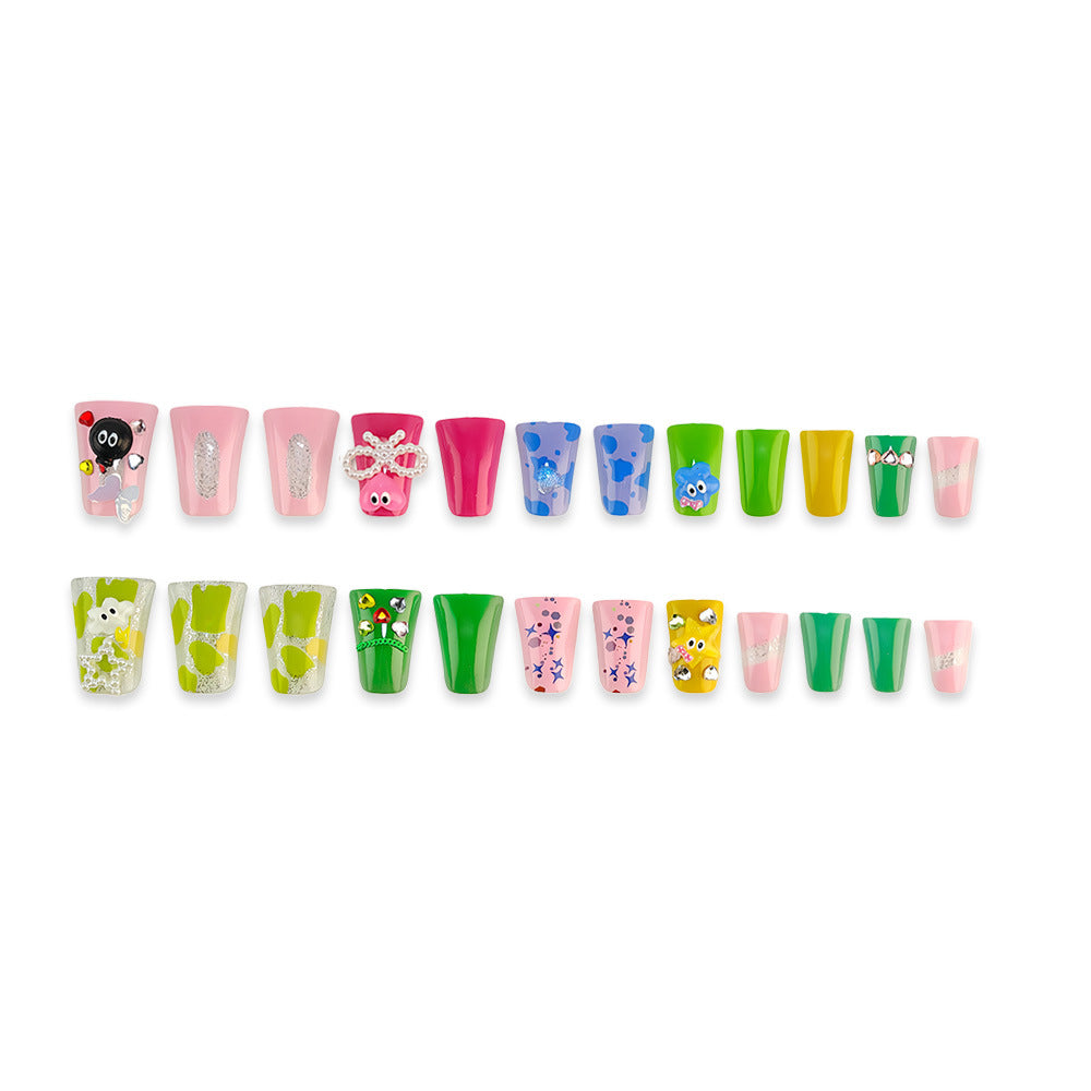Creative press-on nails with playful 3D designs Bowlift