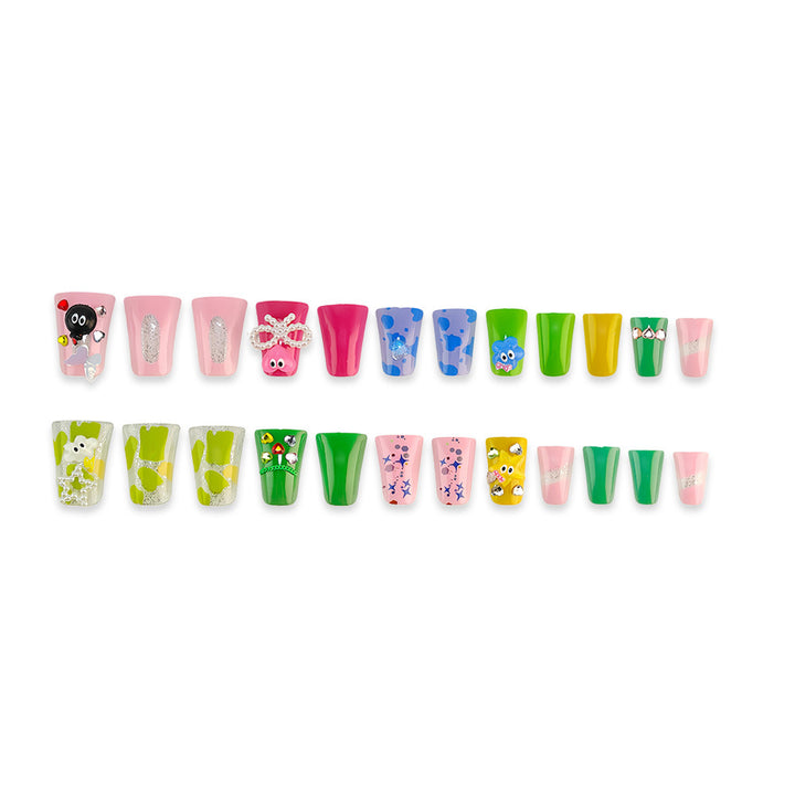 Creative press-on nails with playful 3D designs Bowlift