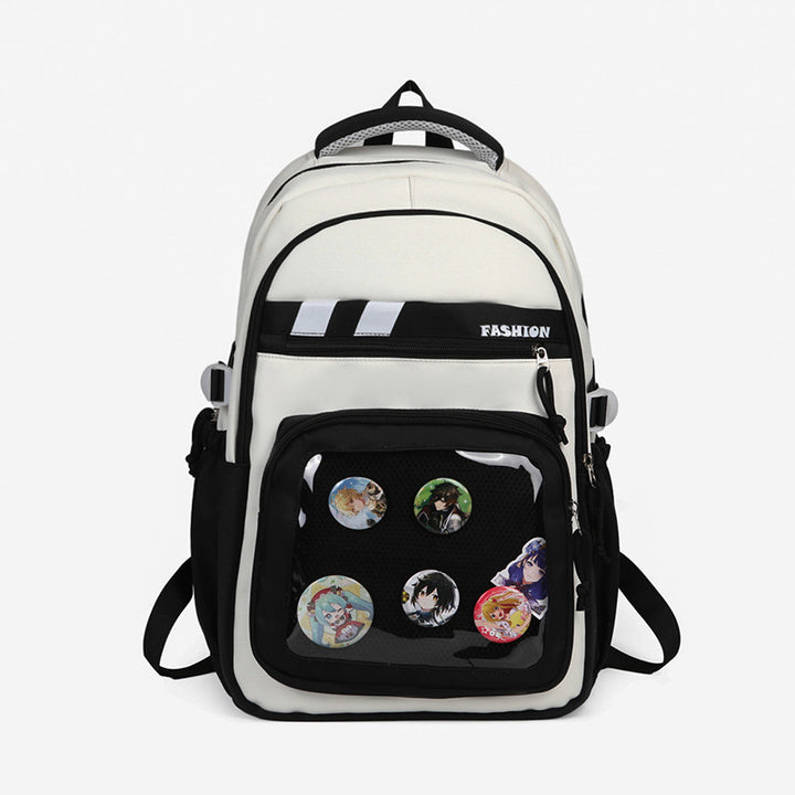 Stylish Graphic Patch Backpack Bowlift