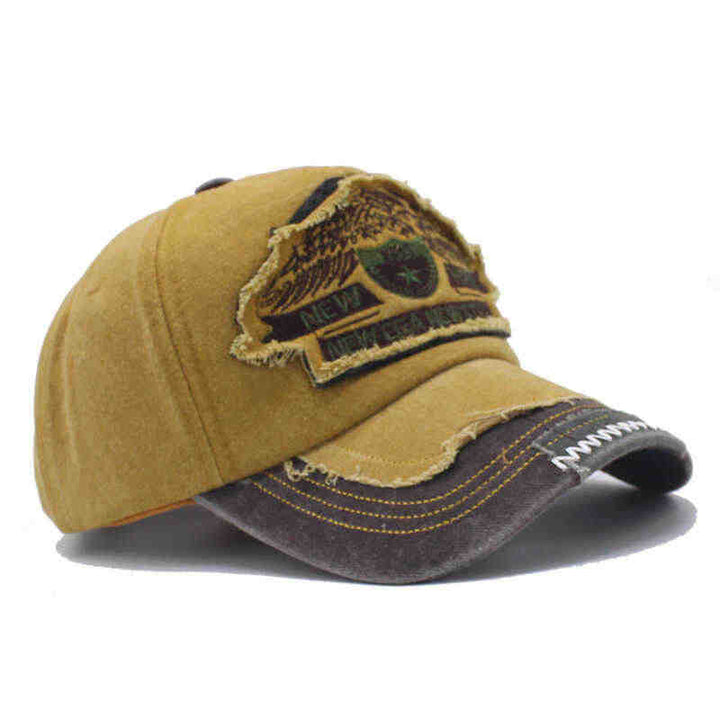 Men's Distressed Denim Cap Bowlift