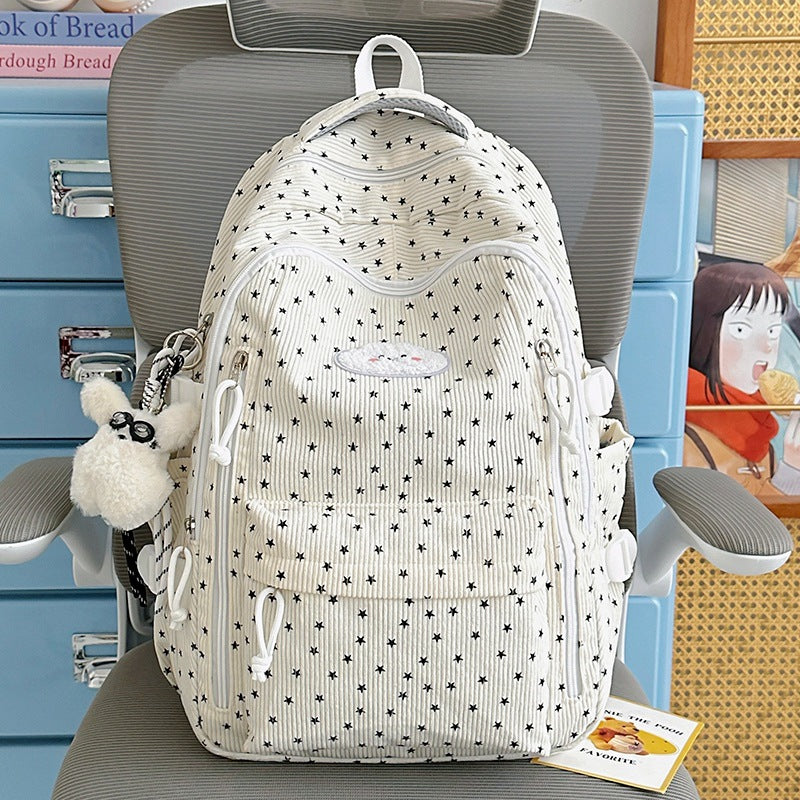 Corduroy Multi-Pocket Backpack