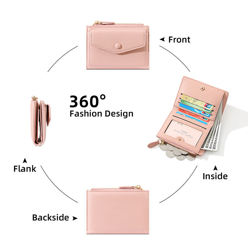 Compact RFID Ladies Wallet Bowlift